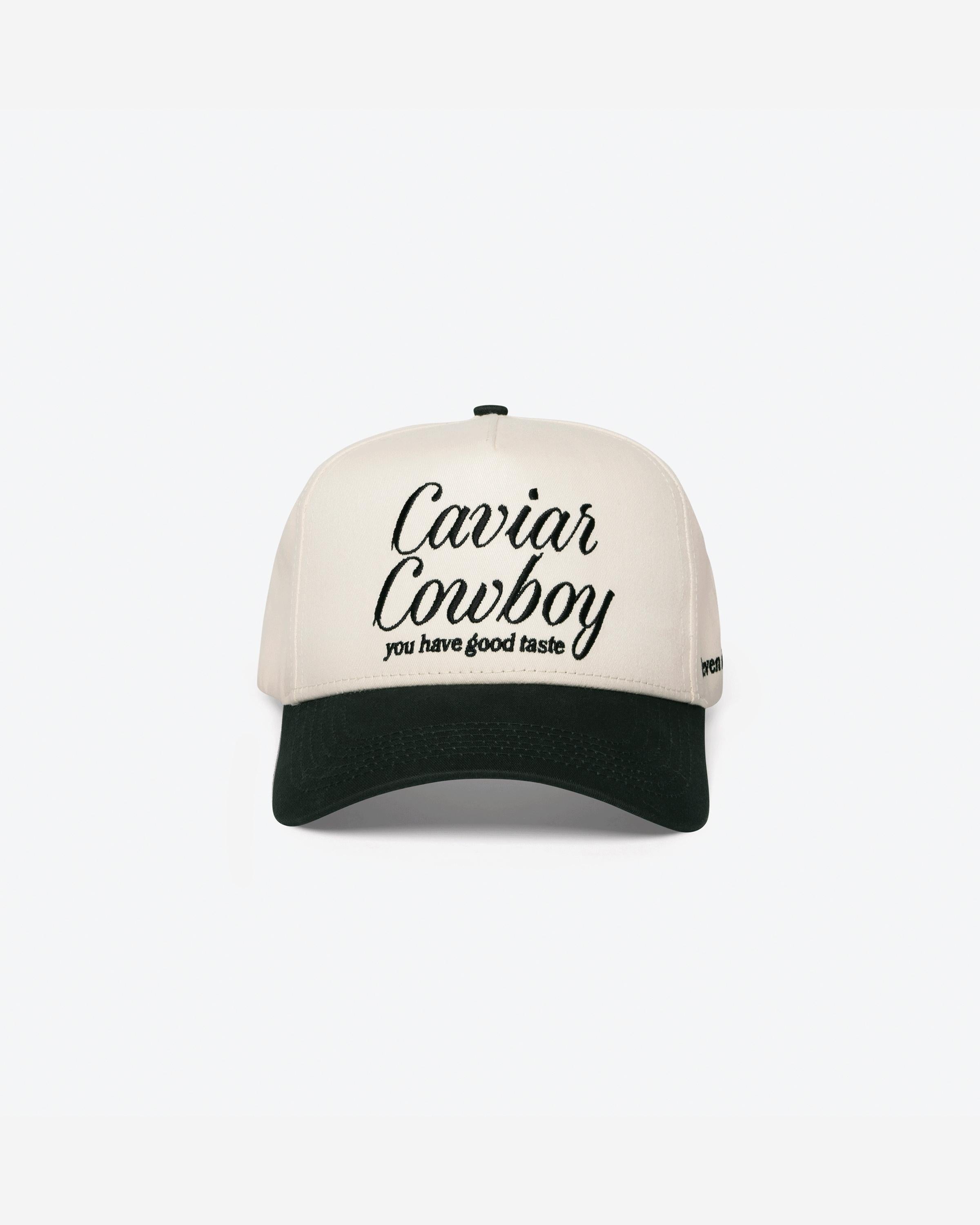 Caviar Cowboy Cap (Beige & Black)