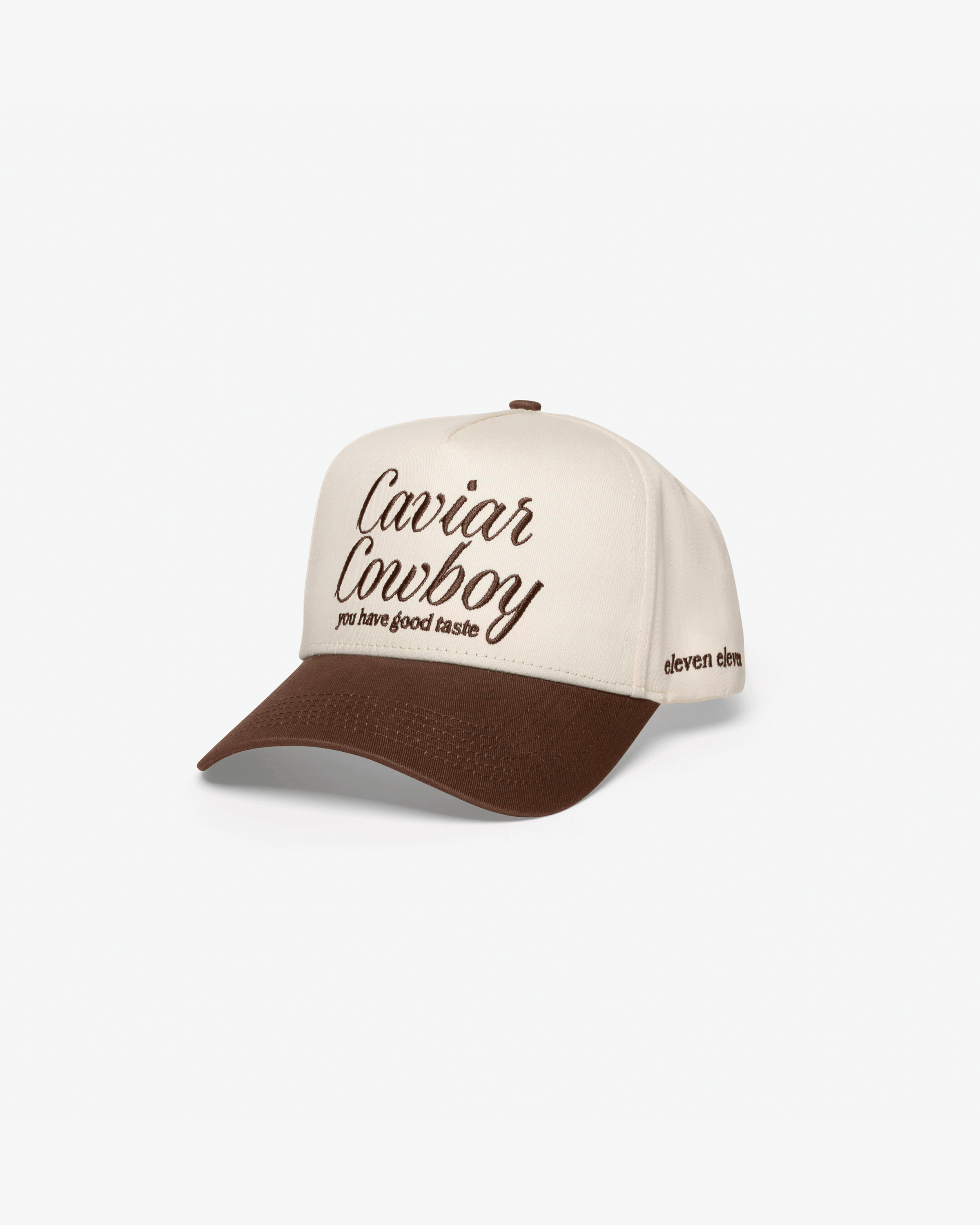 Caviar Cowboy Cap (Beige & Brown)