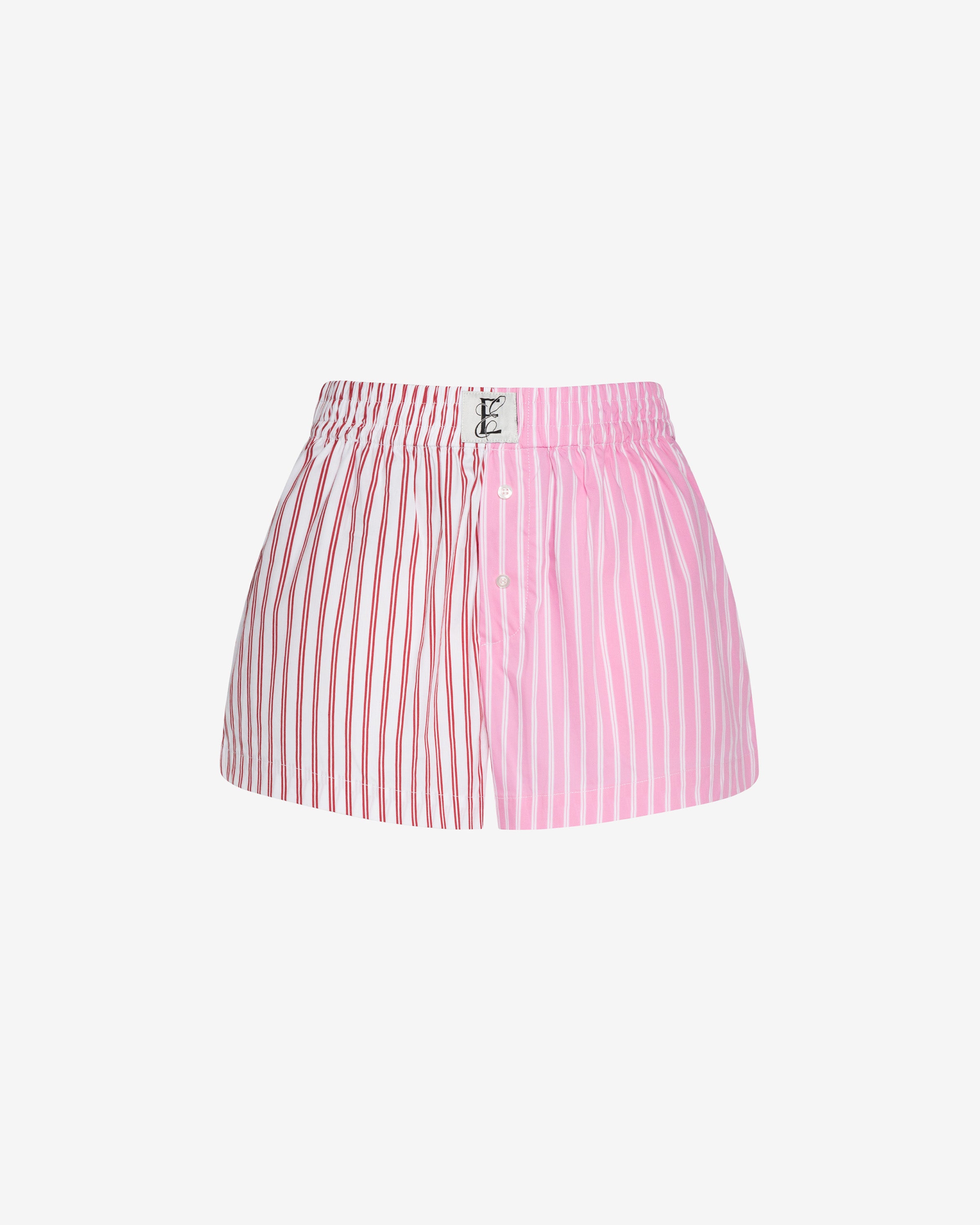 Duo Striped Boxer Short in Pink/Red